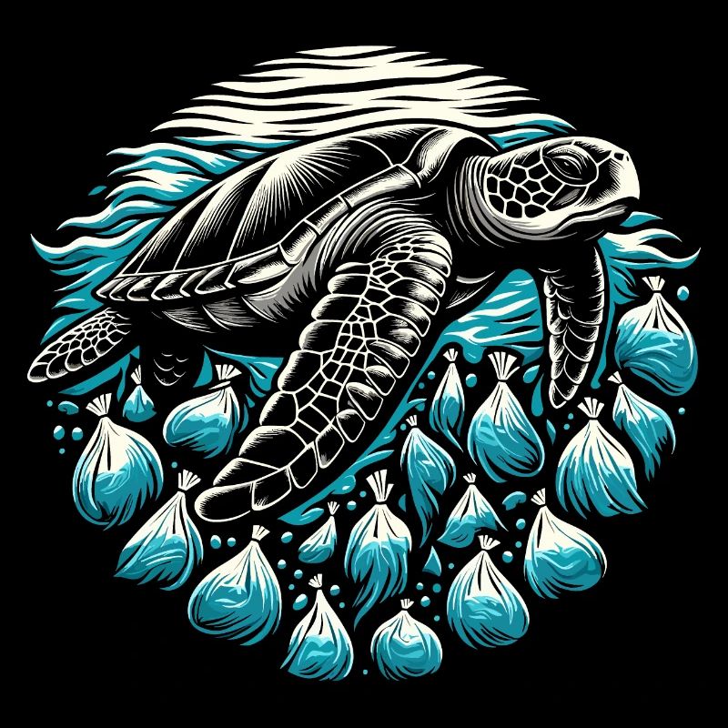 Tortue pollution