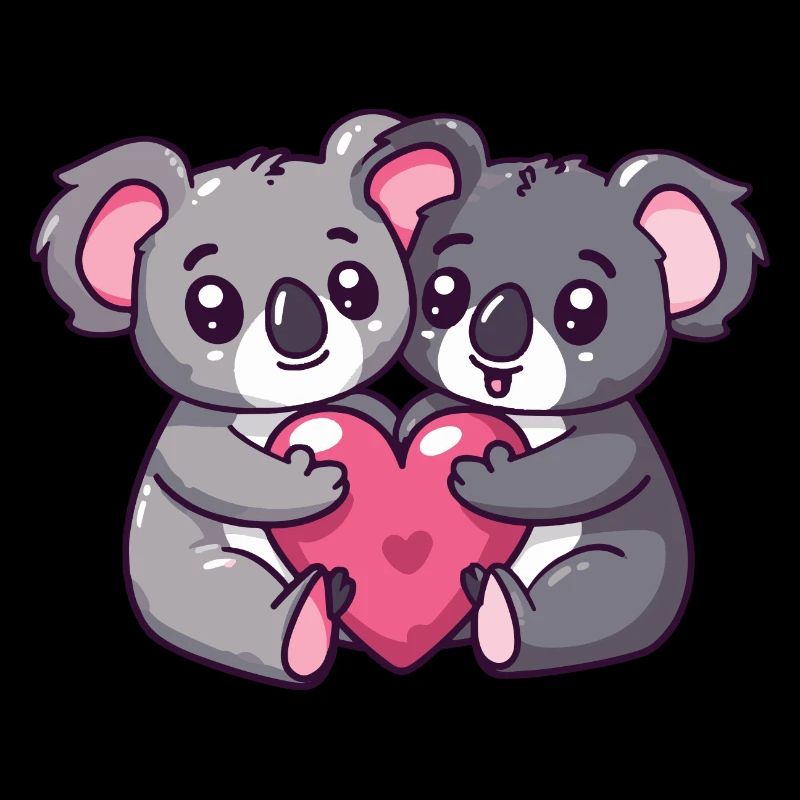 Koala Comic Paar Liebe