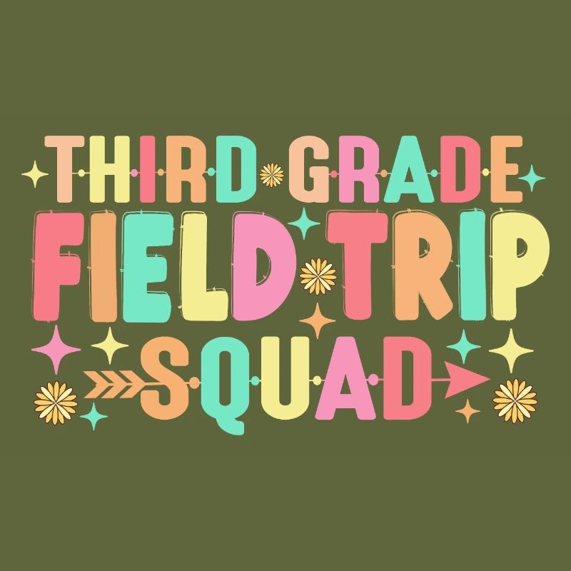 Teacher Students 3rd Third Grade Field Trip Squad