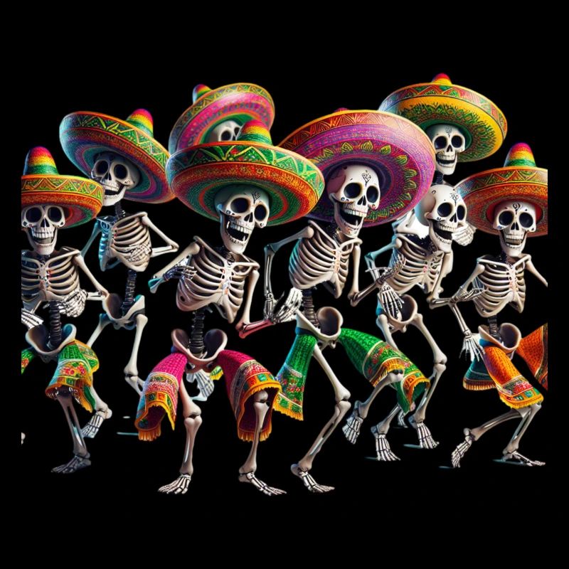 Tanz mit den Geistern in unserem Dancing Skeletons