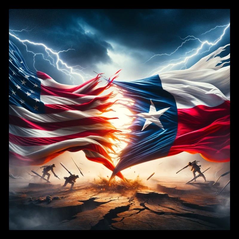 Le drapeau du Texas se libère