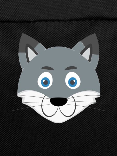 Cartoon wolf face