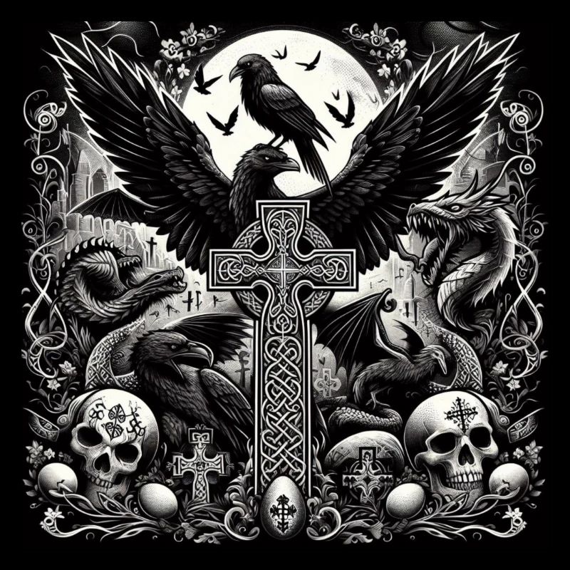 Easter themed gothic art