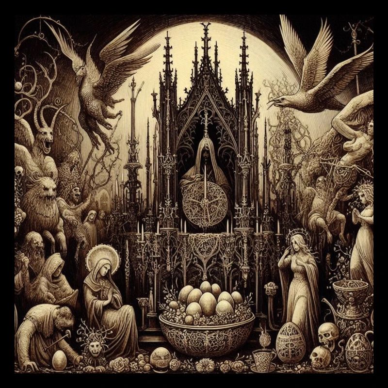 Gothic themed easter art