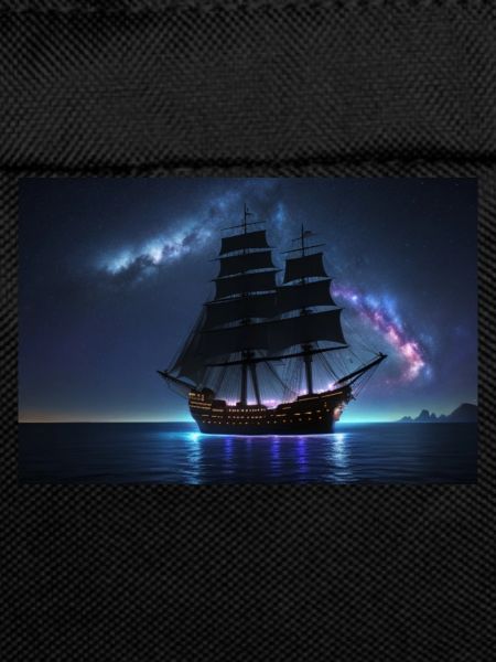 Sailing ship under mystical sky