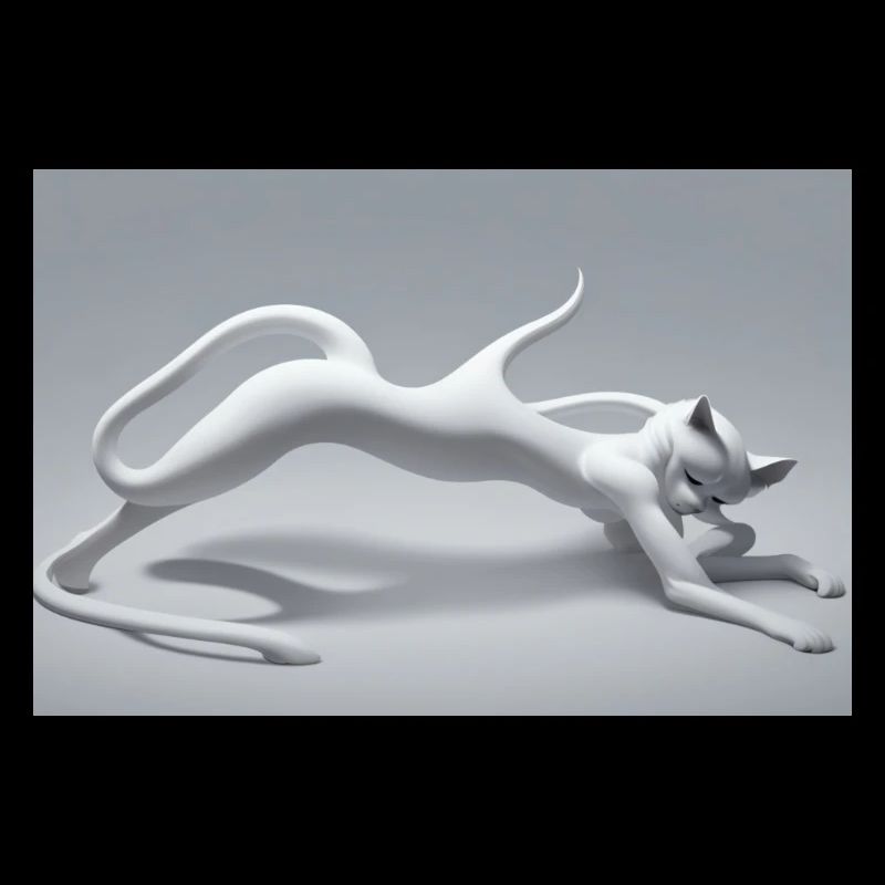 Abstract Cat Artwork