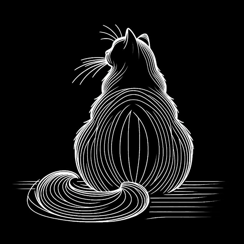 Black and white cat sitting backwards fantastic
