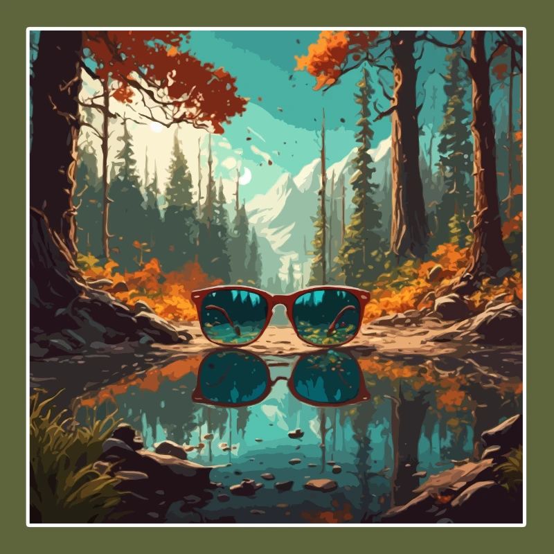 Sunglasses / Reflection / Forest / Reflection