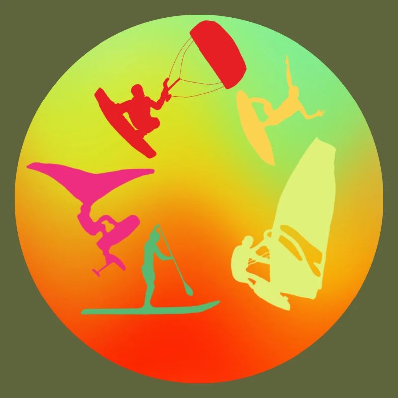 Rond multicolore wind wing kite sup surf