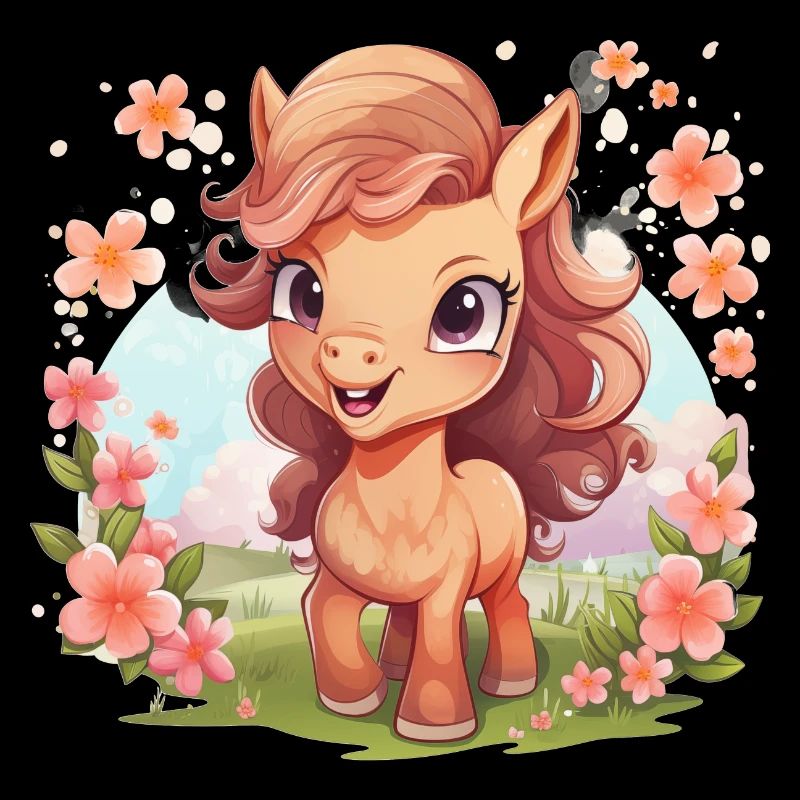 Kawaii Pony Frühling