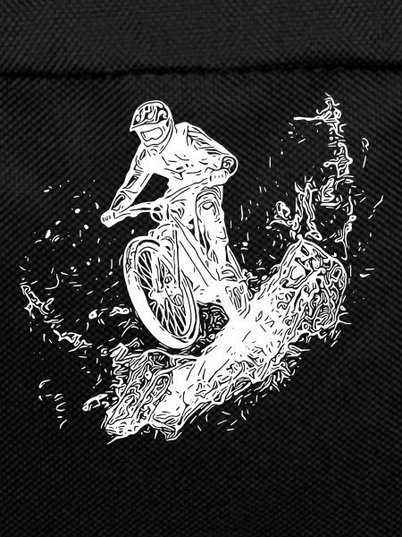 Regen Radfahrer Schlamm Wald Abfahrt