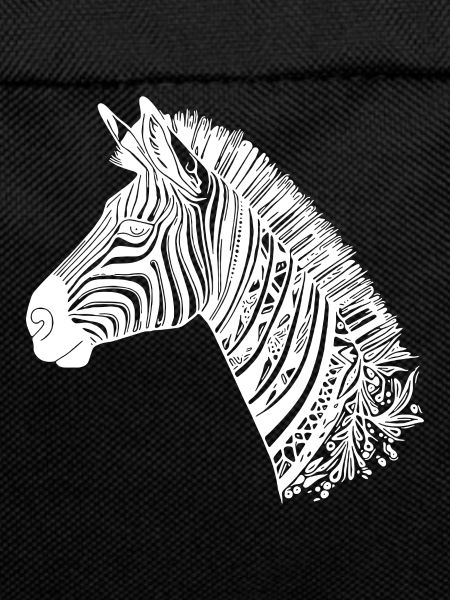 Zebra Head Tattoo Style Lines