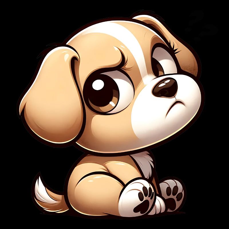 Hund mit skeptischem Side Eye Blick