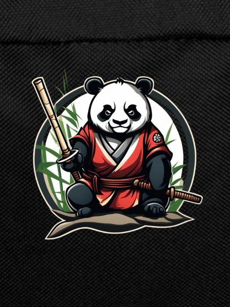 Samurai Panda in his garden