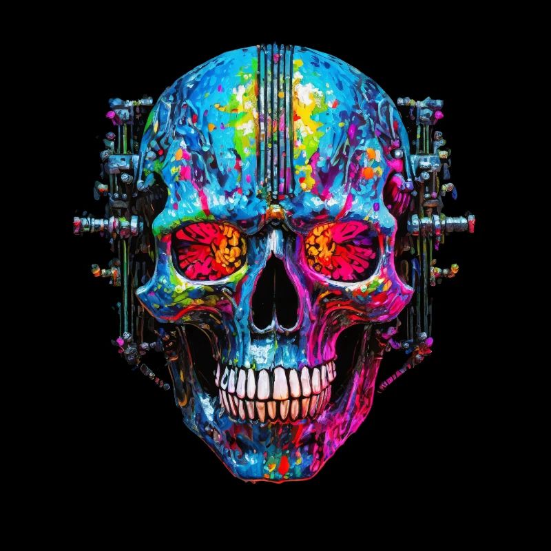 Gemalter Cyborg