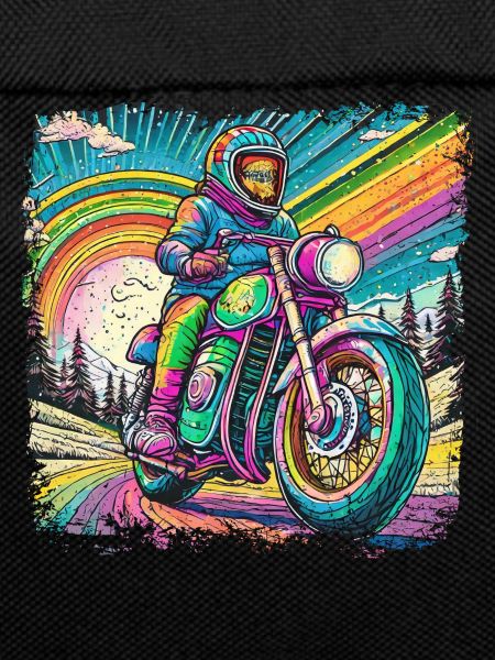 Berge im psychedelischem Biker-Rausch