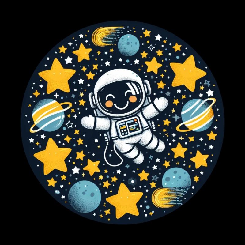 Astronaut kid in space