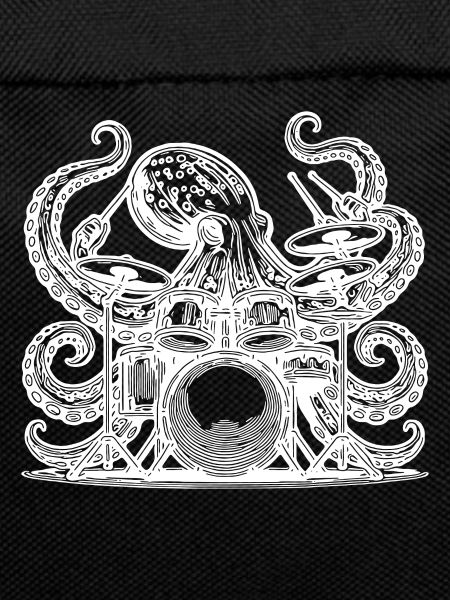 Cool octopus on drums