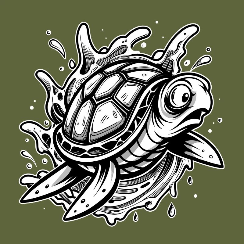 Frightened Turtle