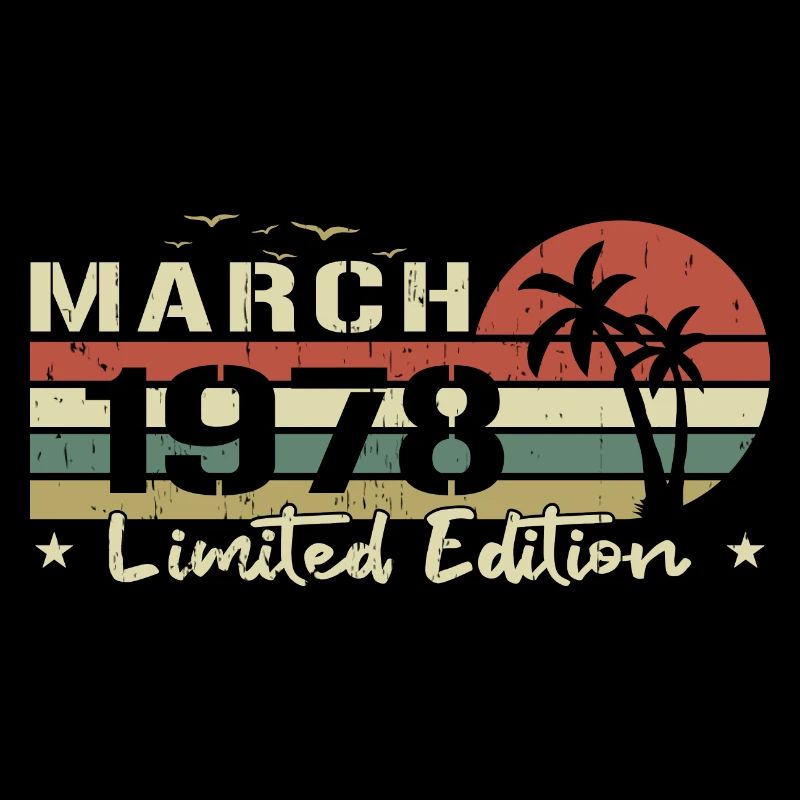 millésime de mars 46e anniversaire né 1978 vibe