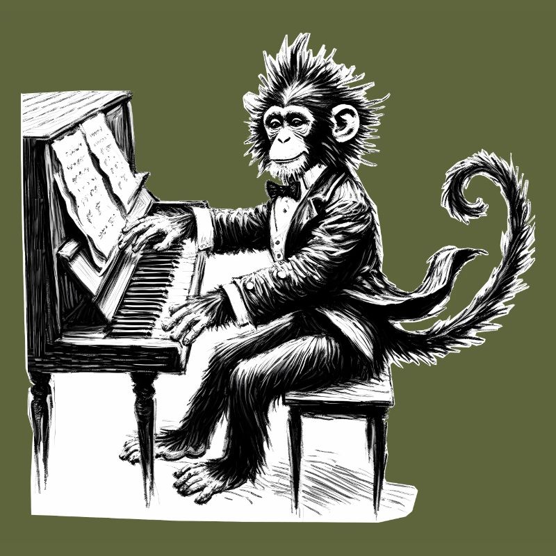 Piano Playing Monkey