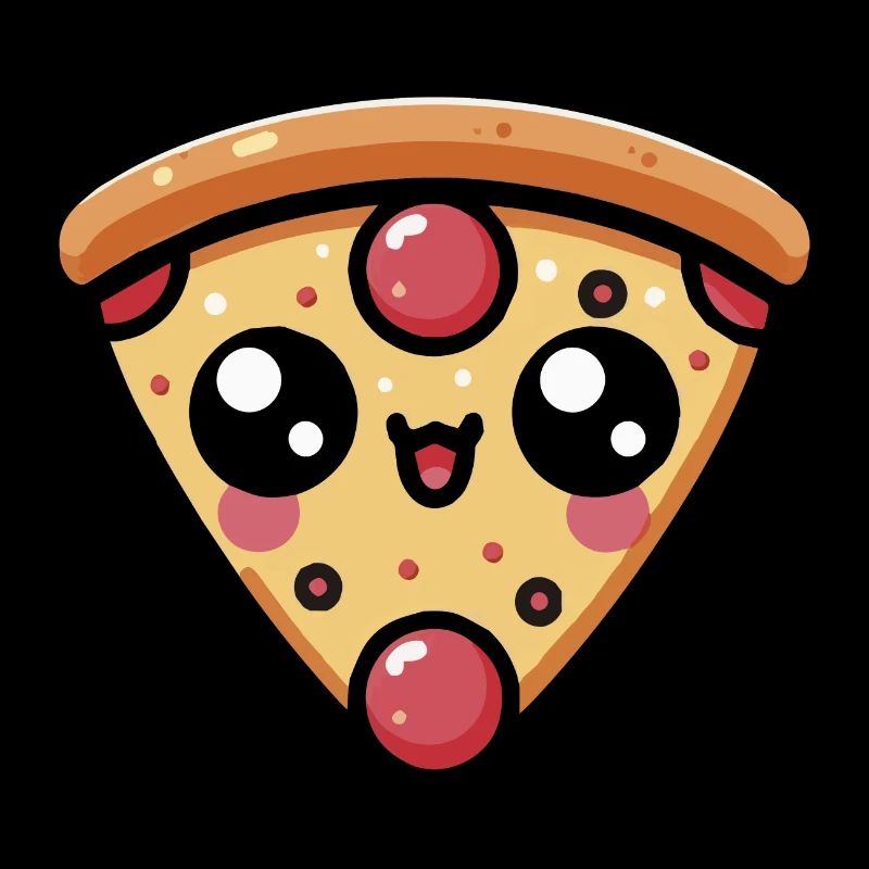 Cute Kawaii Chibi Pizza