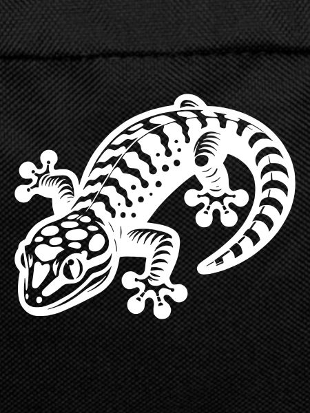 Smart Gecko in Tattoo Style