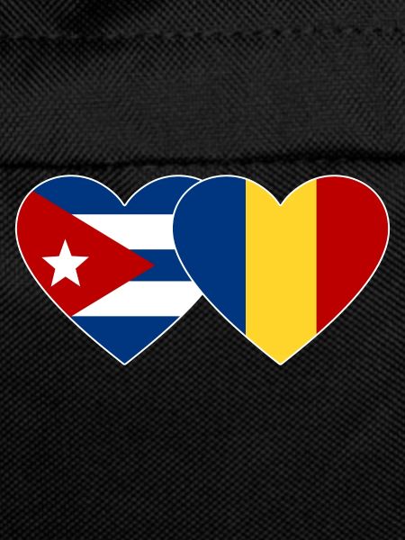 Cuba Romania Flag Heart
