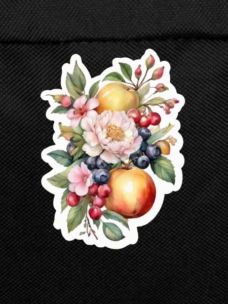 Blumen und Obst