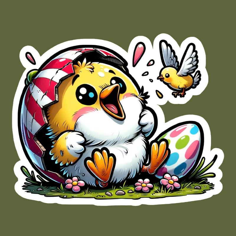 Easter chick cheerful