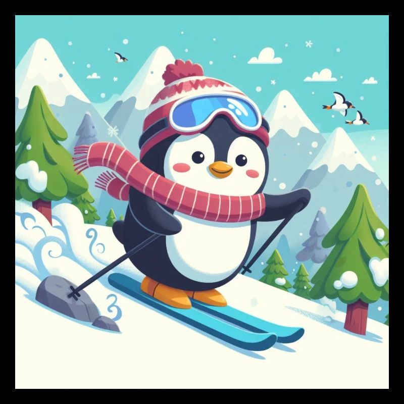 pingouin de ski