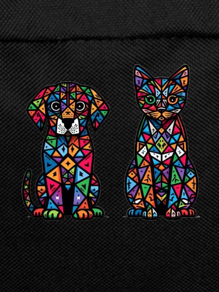 Dog and Cat Abstract Pets