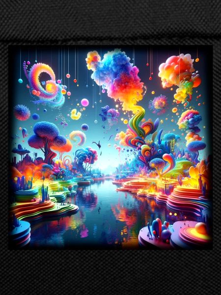 Surreal Dreamscape: Neon Waters