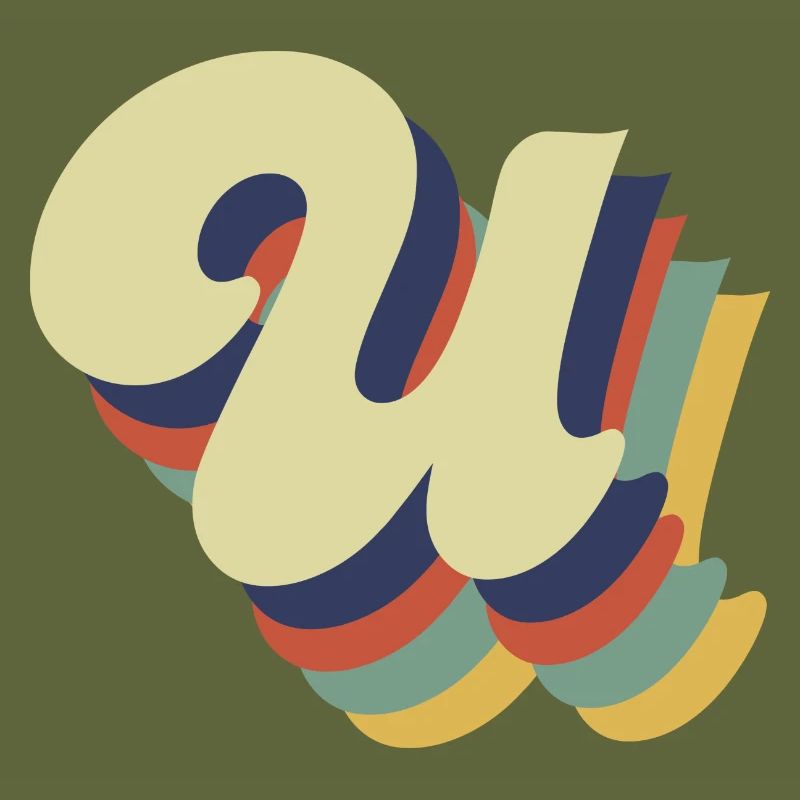 Retro U Letter