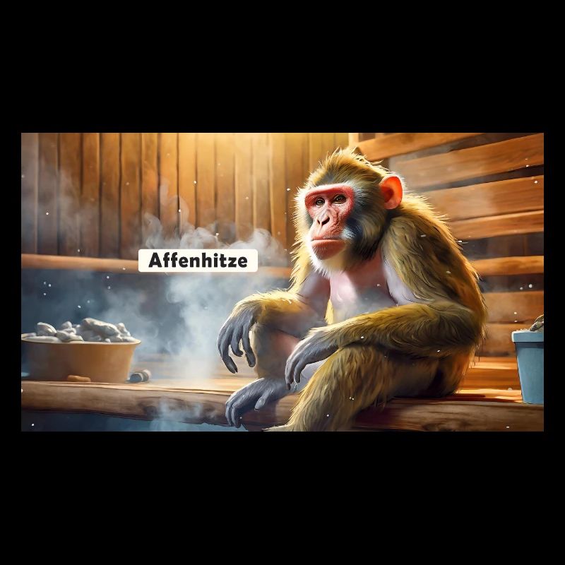 Pun ambiguous expression – Affenhitze (heat)