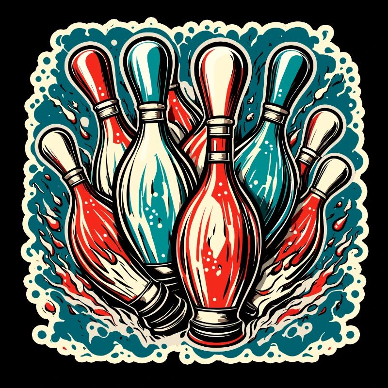 Bowling / Kegeln / Bowlingbahn / Pin / Strike