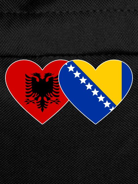 Albania Bosnia Flag Heart