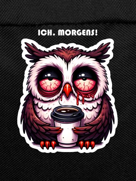 Owl overslept with coffee