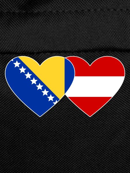 Bosnia Austria Flag Heart