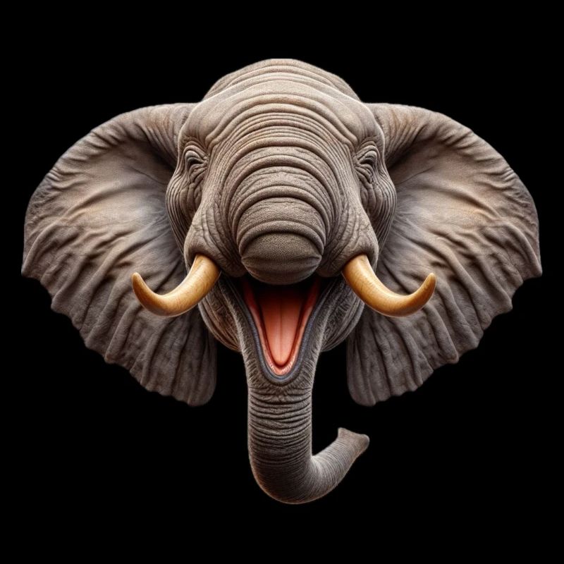 Lachender Elefant