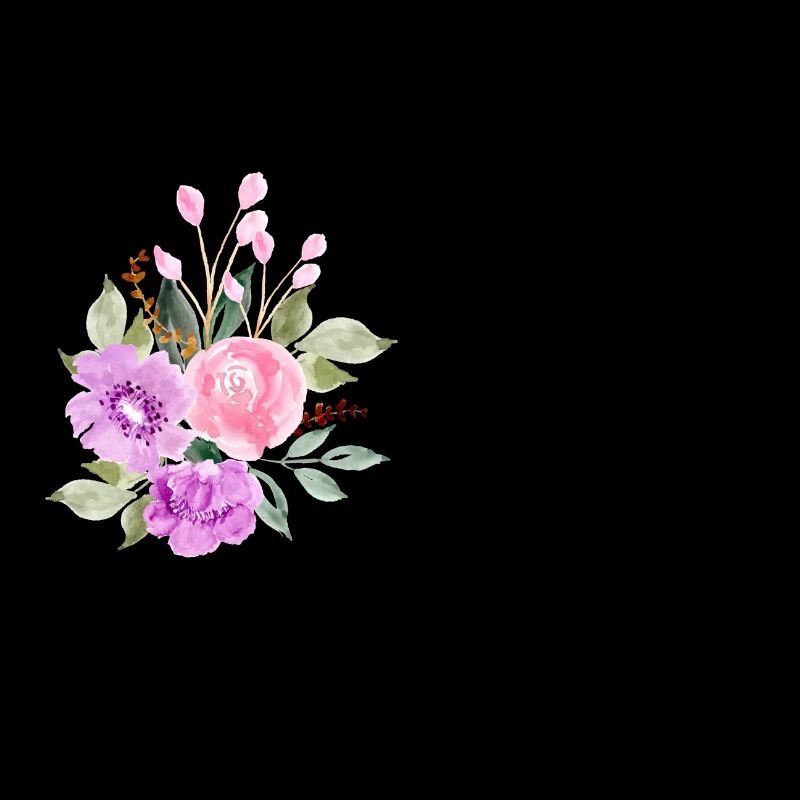 Lettre h floral violet