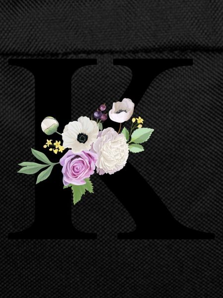 Purple Floral K Letter