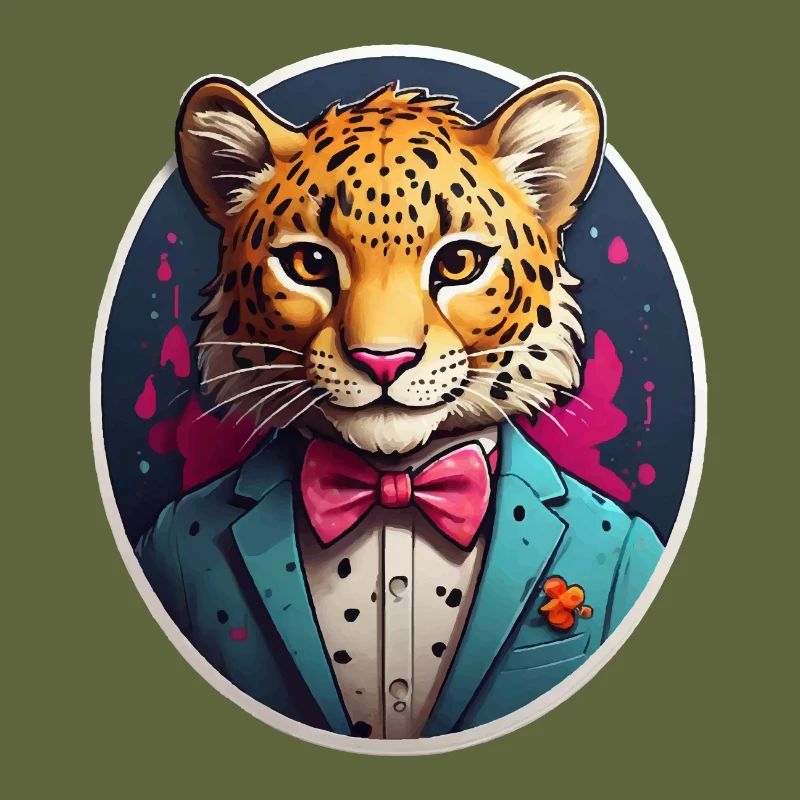 Lustiges Comic Leopard