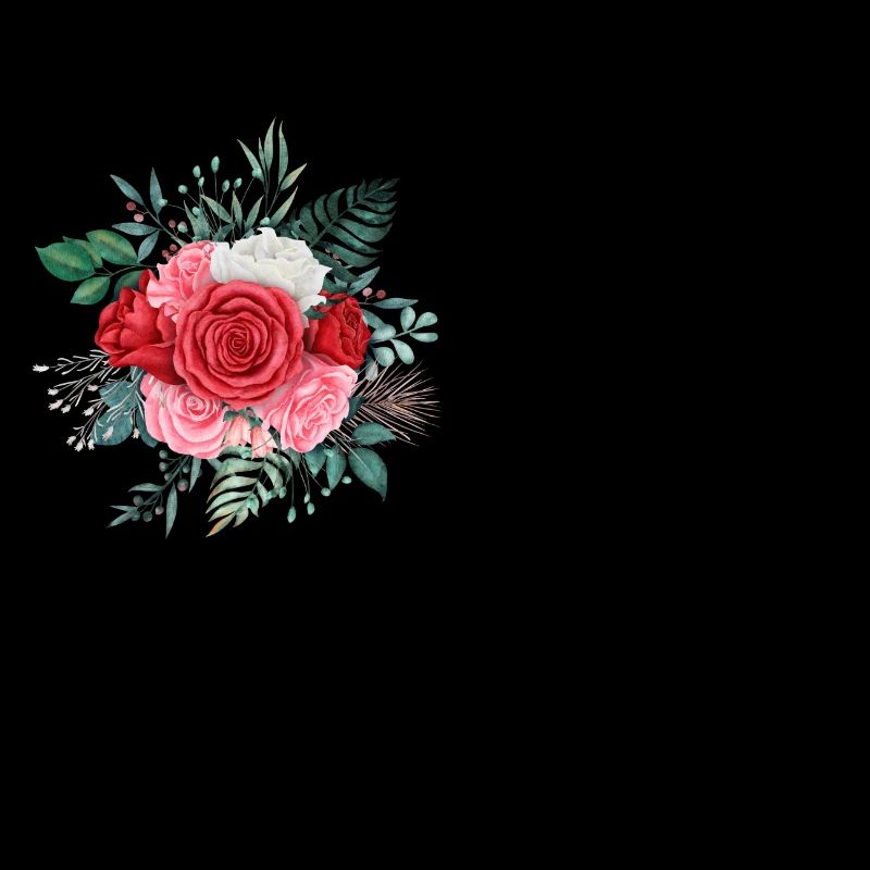 Roter Blumenbuchstabe M