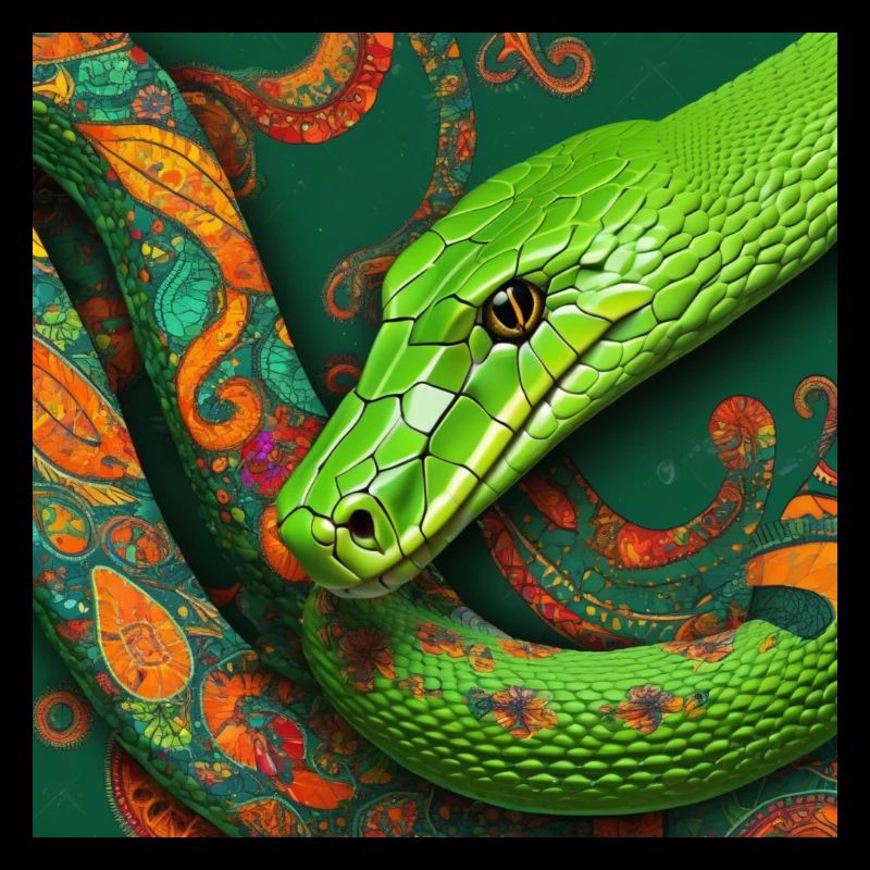 Green Snake Reptile