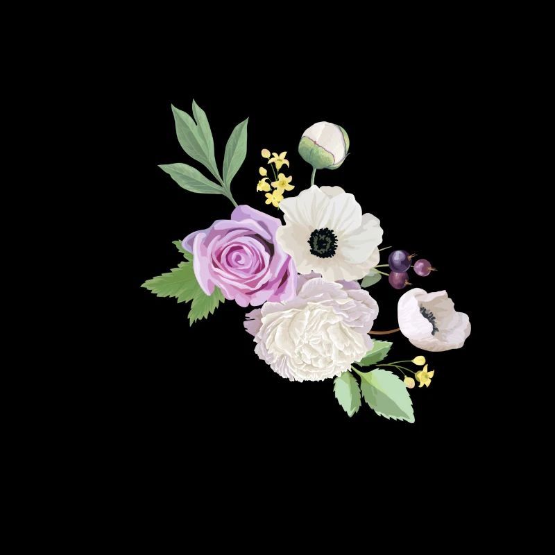 Lila floral x Buchstabe