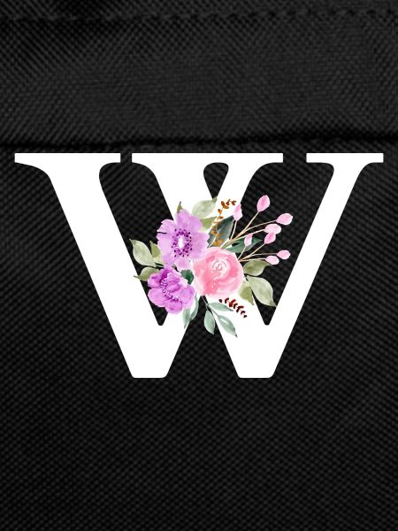 Purple floral w letter