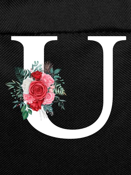 Red Floral U Letter