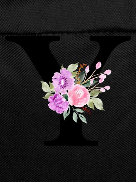 Purple floral letter y