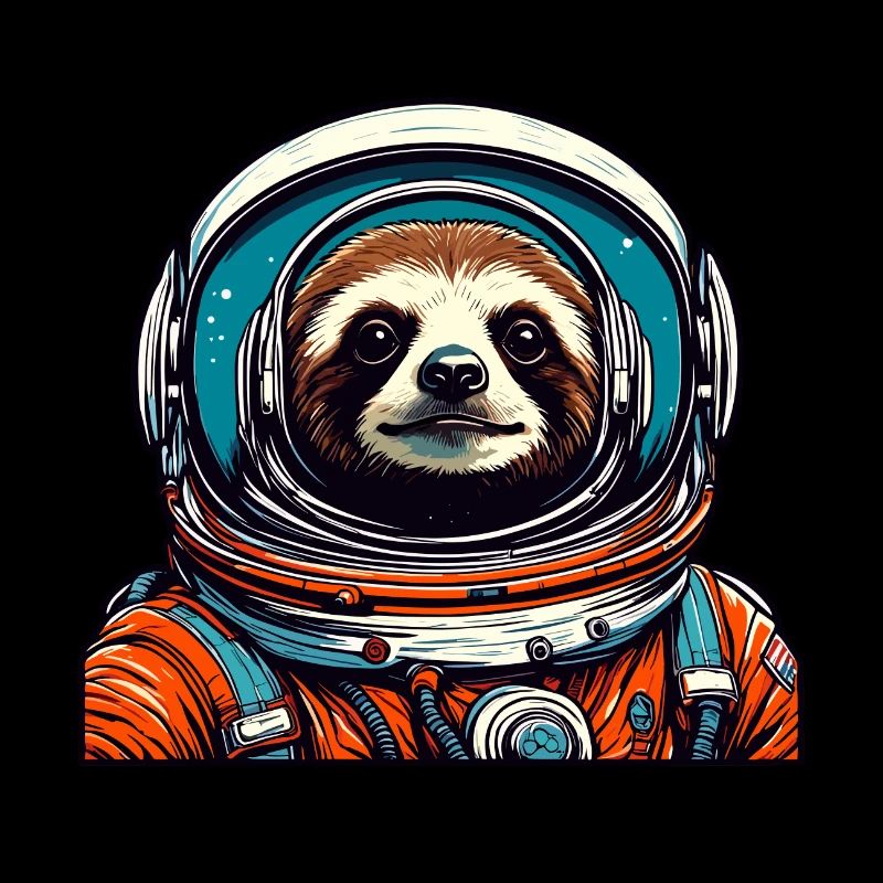 Astronaut / Space / Animal / Sloth / Spaceship